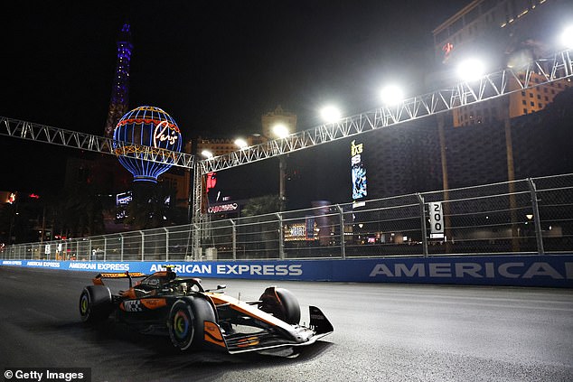 Norris finished sixth at the Las Vegas Strip Circuit, while George Russell won Saturday's race