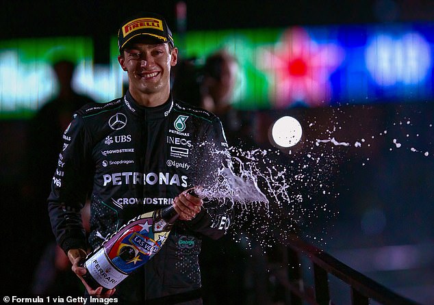 After winning the race, Russell decided to extend his stay in Las Vegas to enjoy a 'good party'