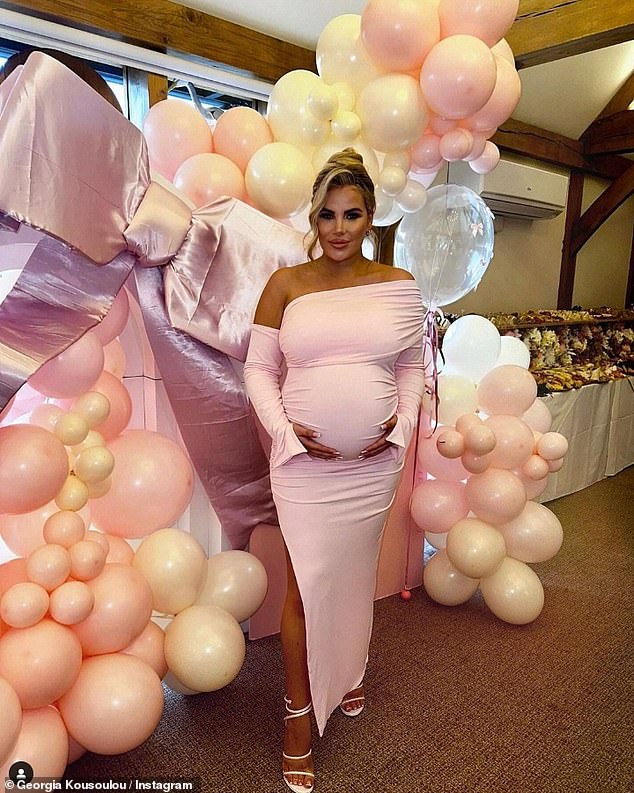 Georgia showed off a radiant figure last weekend as she shared a glimpse into her lavish baby shower ahead of the birth of her little girl