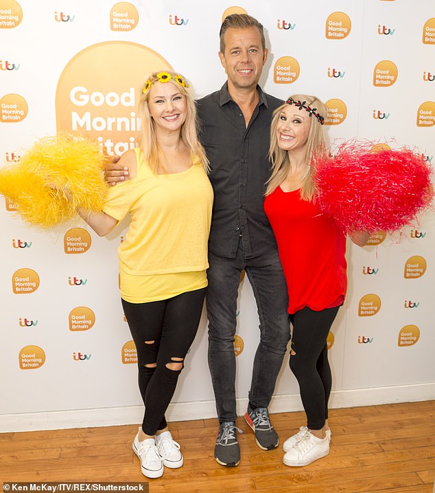 She said: 'We still get a few showbiz jobs here and there but it's not my full-time job anymore and I needed something to pay the bills' (Melanie and Martina pictured with Pat Sharp in 2017)