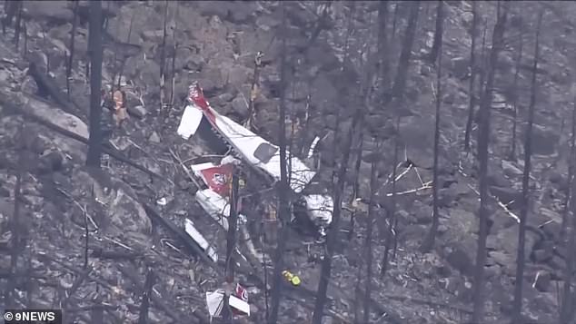 The cause of the Saturday morning crash 80 miles north of Denver remains to be seen. The plane can be seen here. It had been on a routine training mission when it crashed