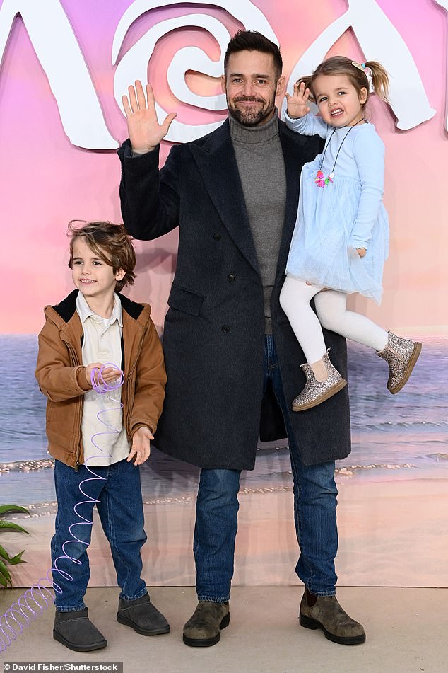 Spencer Matthews brought along his son Theodore and daughter Gigi