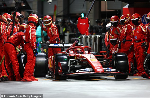 The 27-year-old left the pits ahead of Sainz, but was quickly overtaken by his Ferrari teammate