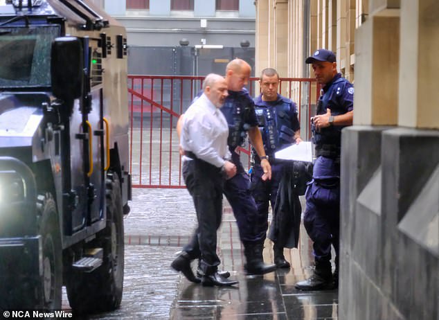 Mokbel was guarded by elite prison guards on Monday as he was escorted from Barwon prison to court