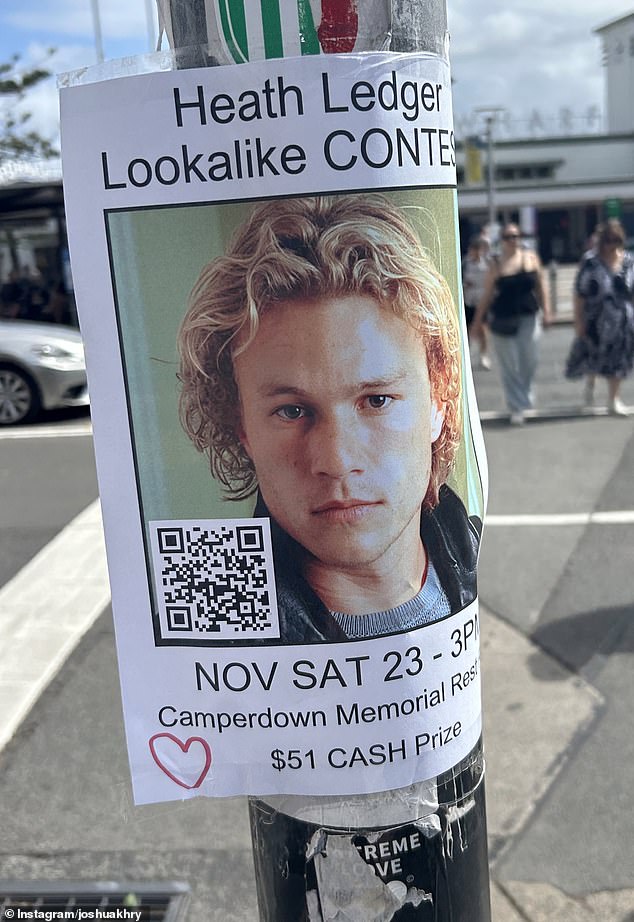 The event was advertised on flyers all over Sydney