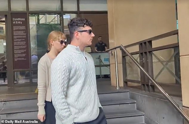 Ziv Yaffe leaves court on Monday after his father was released on bail