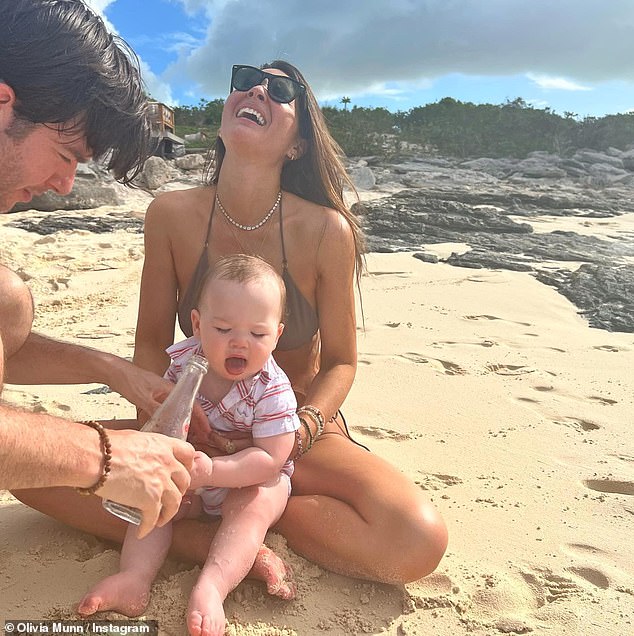 She said their relationship was 'nowhere near dating' when she got pregnant with their first child, but she said he was excited about their baby