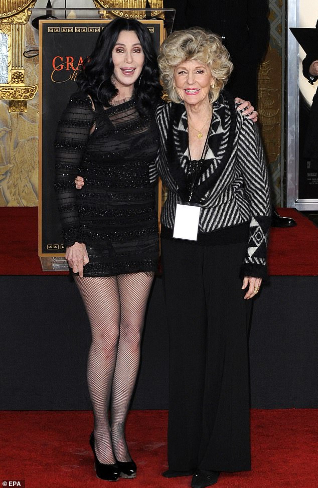 Cher explained that the mix-up at the hospital occurred when her mother, then just 19 years old, went into labor a month earlier than her due date. In 1946, she said that her mother Georgia Holt also endured a long labor without medication; pictured November 2010 in Hollywood