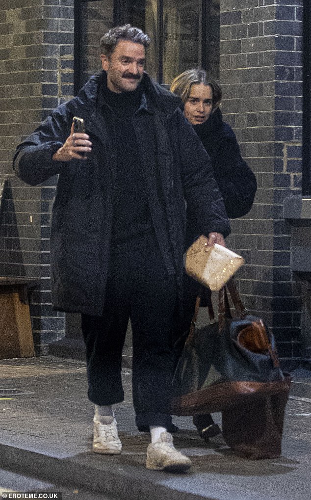 The 38-year-old British actress dined in the city's Shoreditch area and was spotted leaving a restaurant with Fox