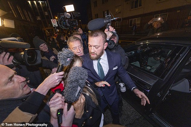 McGregor remained silent as he left on Friday, but later said he would appeal in a now-deleted post