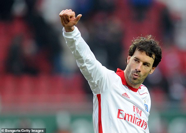 Van Nistelrooy spent a season with Hamburg during his playing career and scored 17 goals