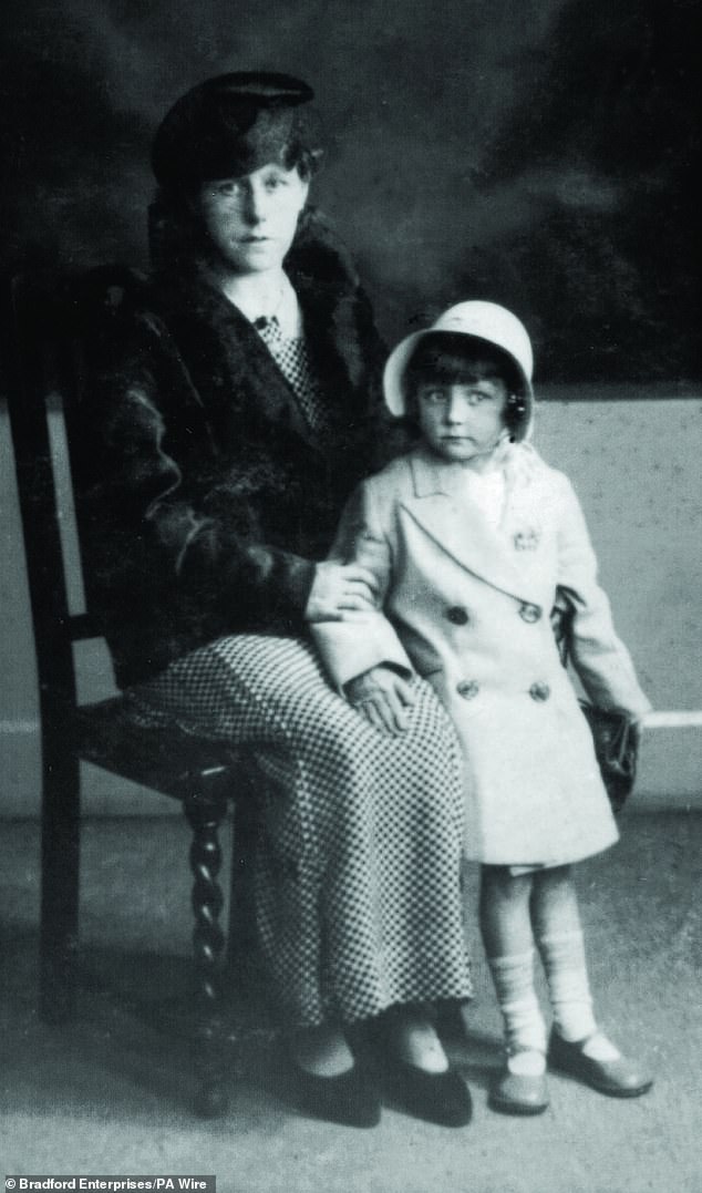 Barbara Taylor Bradford at age three with her mother Freda Taylor