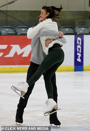 Professional Brendyn was seen at one point lifting her into the air as she moved gracefully across the ice