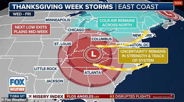 1732536777 133 Maps show storms could cause Thanksgiving travel chaos as 80million