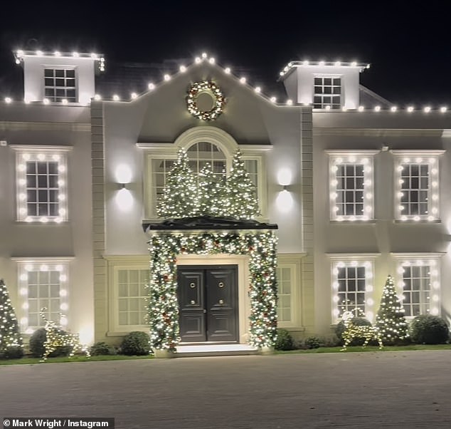 Mark was no doubt keen to get into the festive spirit with Michelle Keegan after they showed off the very lavish Christmas lights and decorations at their £3.5million mansion in Essex.