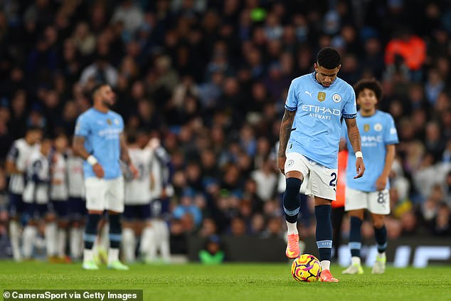 Without Rodri, City have lost their last five games in a row, including two against Tottenham