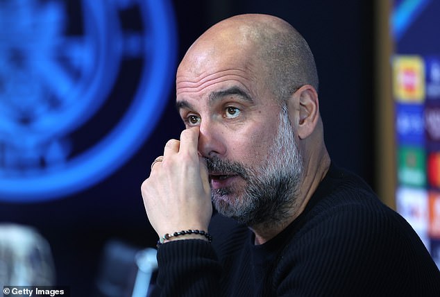 City boss Pep Guardiola also addressed the media at the press conference in Manchester on Monday