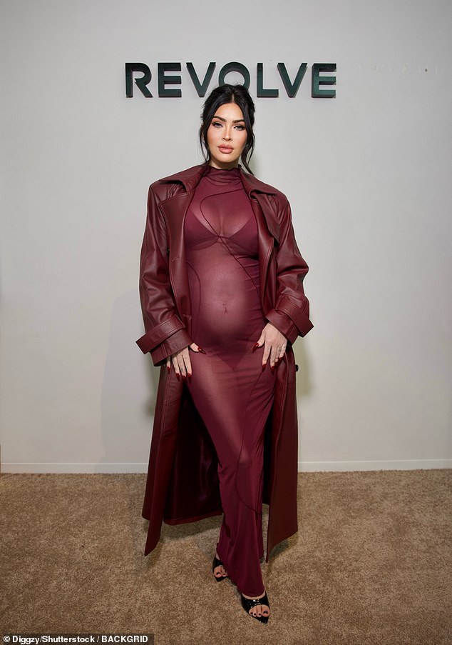 Megan beamed as she showed off her growing bump