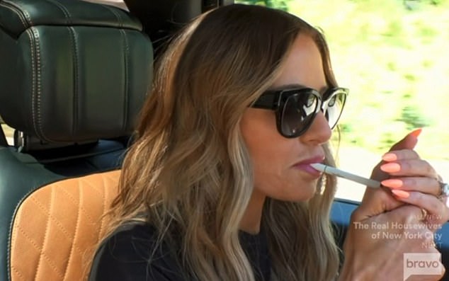 Dorit lit up in her car after the split was announced