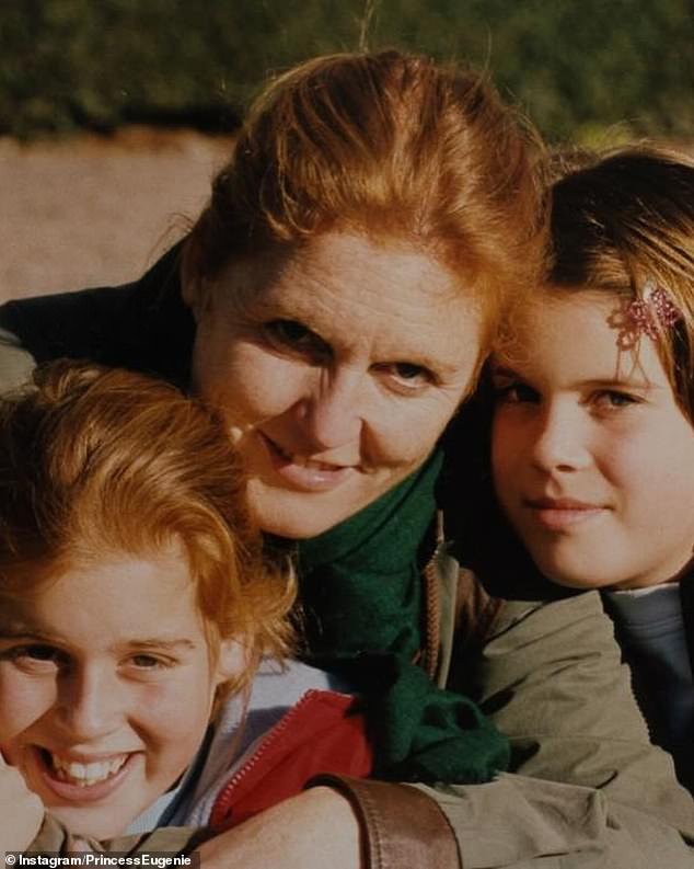 A throwback photo of Eugenie, Beatrice and Sarah, from the princesses' childhood