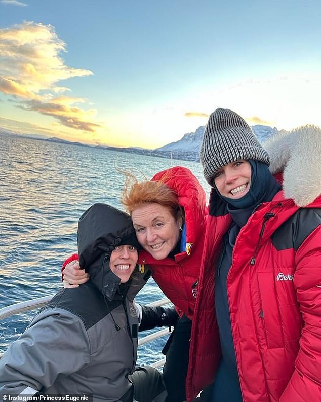 Another Mother's Day post, this time from Fergie with Eugenie and Beatrice going sailing