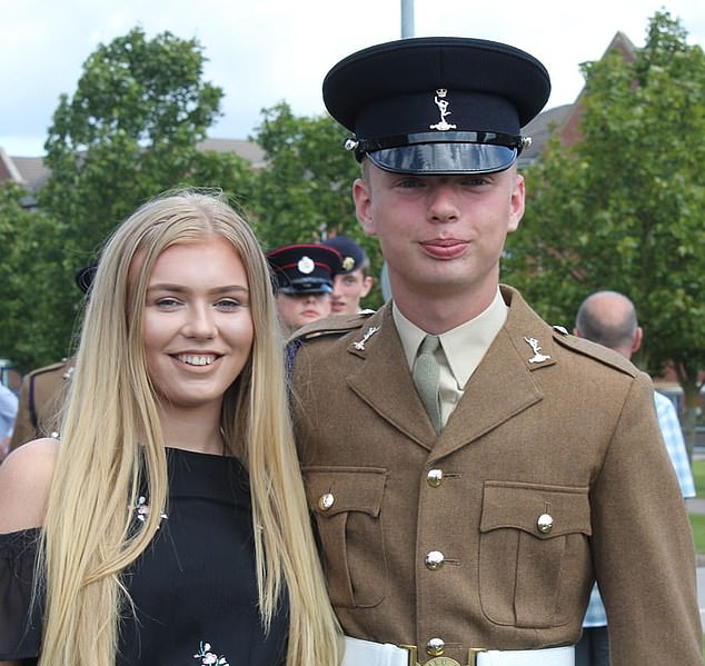 James with his sister. He had served four years in the Army and had gone to Army Foundation College as a 17-year-old