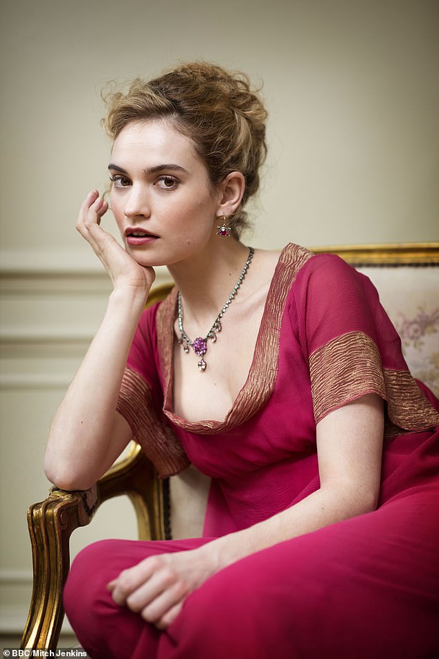 Lily James (pictured) seems to have a mesmerizing effect on aging actors