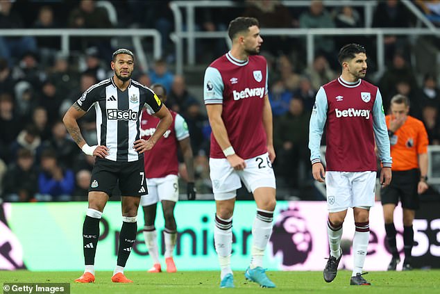 Newcastle had no answer to the Hammers' determined defense after going one goal down