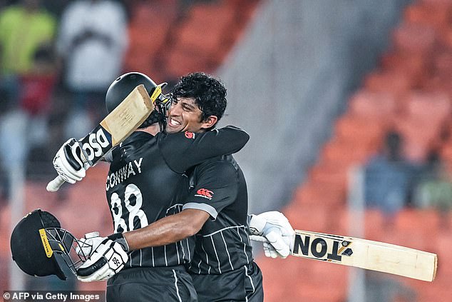 Ravindra hit an impressive century against England in the 2023 ODI World Cup