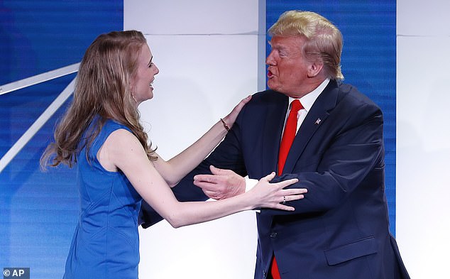 President Donald Trump (right) invites Natalie Harp (left) to speak at the Faith & Freedom Coalition conference in Washington, DC in 2019. Five years later, she is poised to take on a key role in the Trump White House 2.0