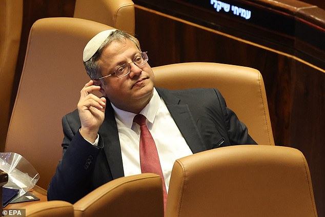 It is within Israel that opposition to the proposal is strongest, with far-right Security Minister Itamar Ben-Gvir (pictured) calling the deal 