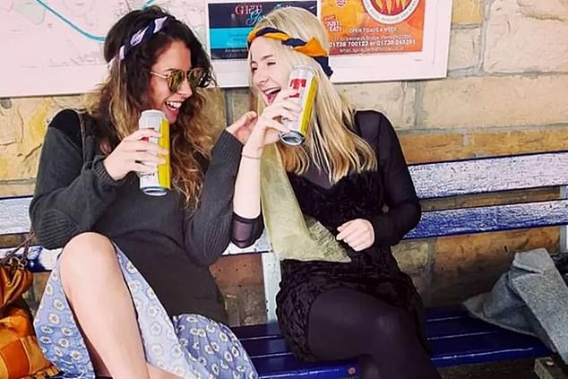 The Scottish mother-of-one (left) said she never drank alone. Instead, she enjoyed it as a social activity