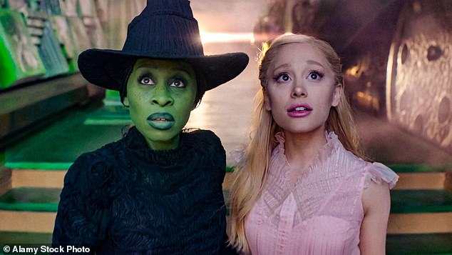 In the alleged salary report, the musical film's leading star, Cynthia, was reportedly paid $1 million, while the supporting actress, Ariana, makes more than ten times the same amount; depicted in film still