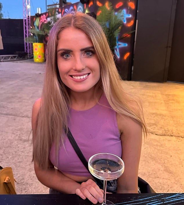 British lawyer Simone White, 28, from Orpington in Kent (pictured) died after drinking free shots allegedly laced with deadly methanol