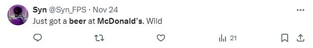 Some of the countries in which social media users claimed to have purchased a McDonald's beer include Spain, Italy and Portugal