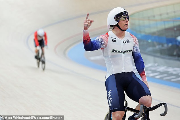 Although he is currently banned from representing GB at the World Championships or the Olympics until next year, he was able to compete in the Track Champions League this weekend