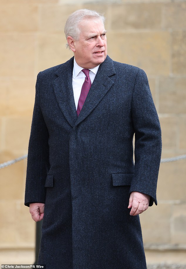 James Haskell made a joke about Prince Andrew (pictured at Windsor Castle in February)