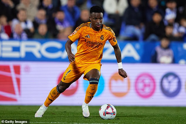 Madrid continued to rage after Vinicius Jnr (pictured) failed to win the award