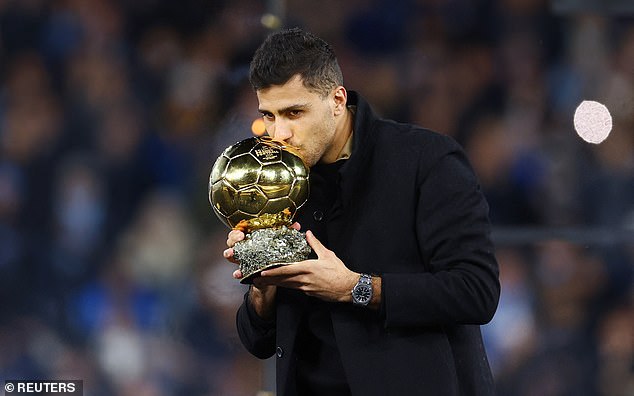 Manchester City midfielder Rodri was instead named the best player in the world by winning the Ballon d'Or