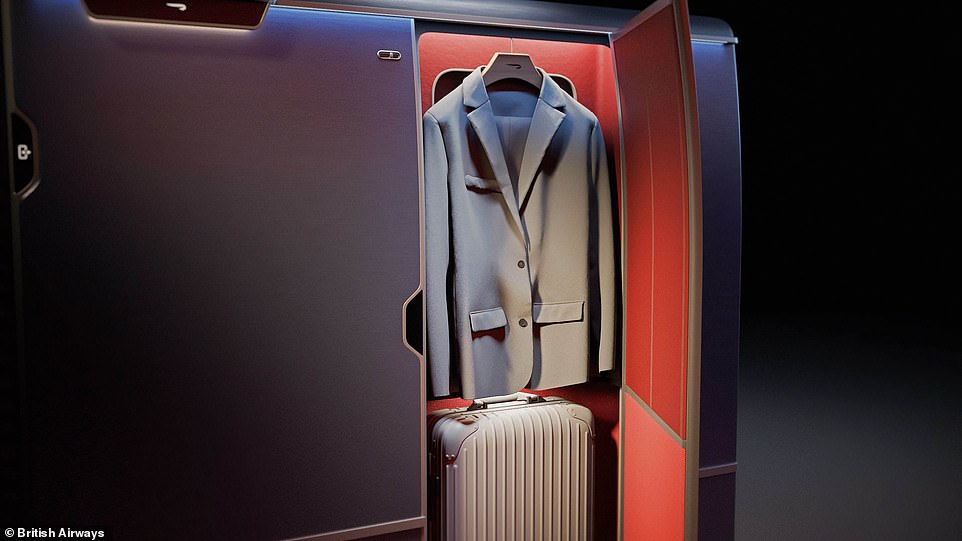 Customers can now wheel their luggage to a personal luggage area located outside the suite