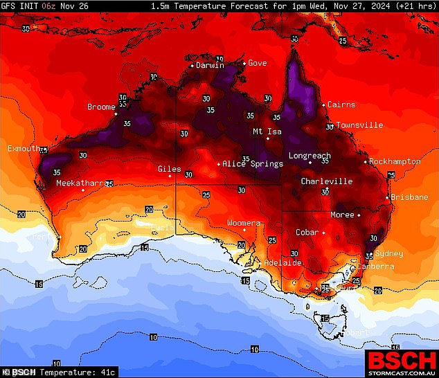 A heatwave will reach 40 degrees Celsius in parts of Sydney on Wednesday and Thursday