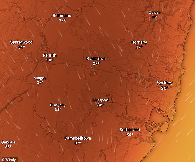 Electricity demand is expected to increase by five percent on Wednesday, the highest level since June, due to high temperatures (photo, forecast for Wednesday afternoon)