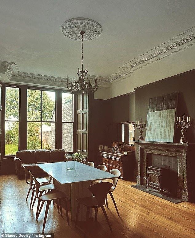 Last year Stacey showed off her dining room with huge bay windows