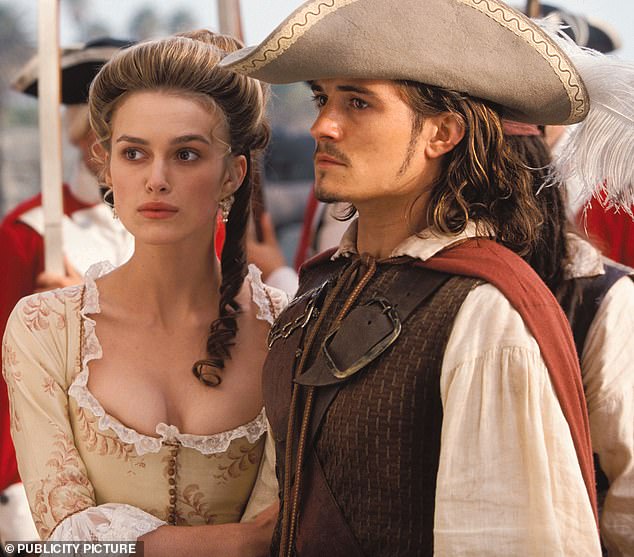 She famously played Elizabeth Swann with Orlando Bloom, who played Will Turner