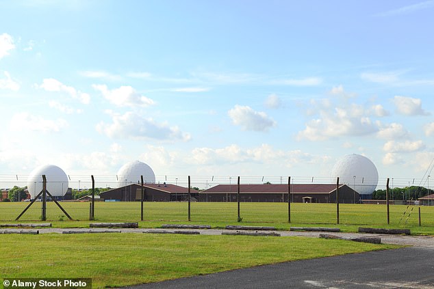 Radar domes comb the sky at RAF Feltwell in Norfolk