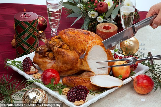 The average American will consume an average of 3,000 to 4,500 calories during Thanksgiving, with turkey, potatoes and pie on their plate