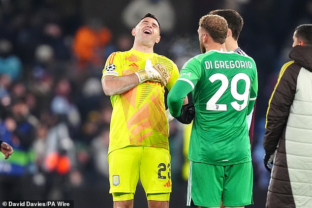 Emiliano Martinez appeared to mock his counterpart after the match ended in a 0-0 draw