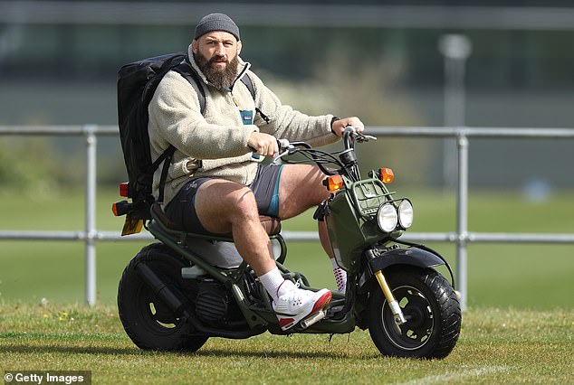 Riding his bike, Marler arrived at Harlequins training in characteristic style in May