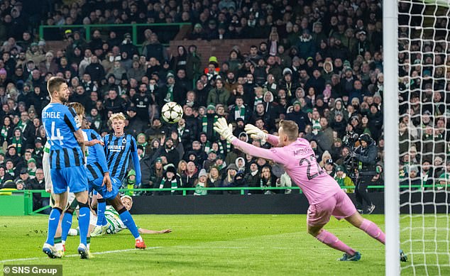 Daizen Maeda earned Celtic a point with his brilliant shot into the far corner of the net