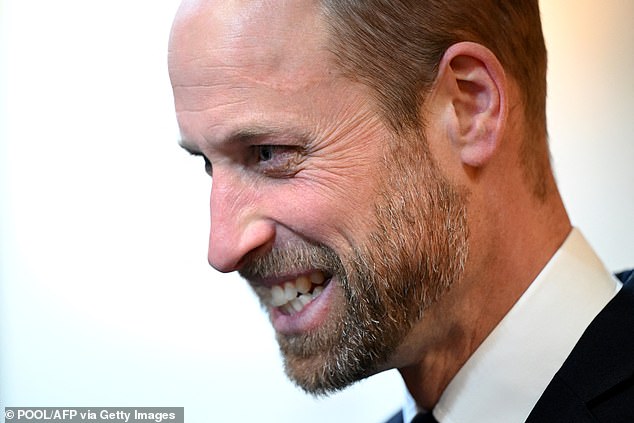 William also sported his favorite beard, which has become even more prominent in recent weeks